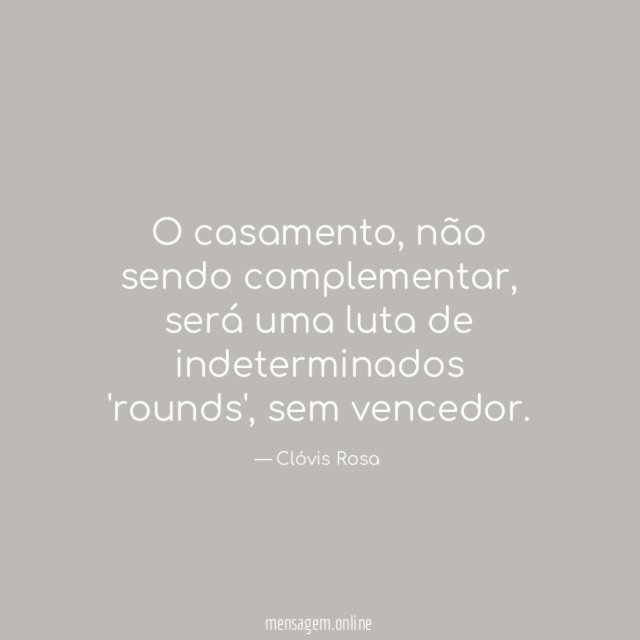 O casamento