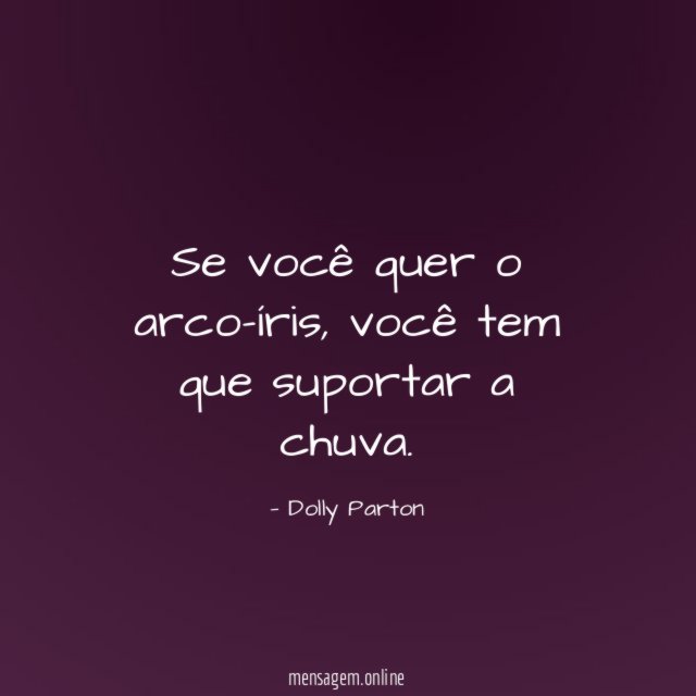 Se você quer o arco-íris