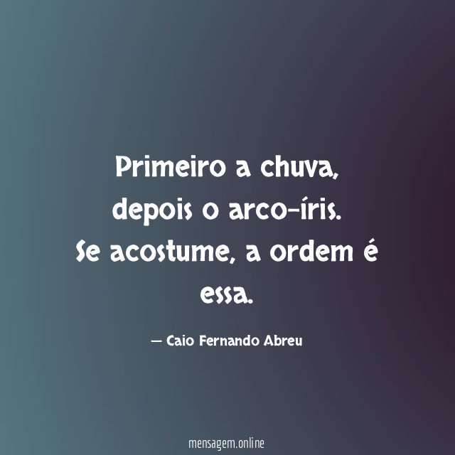 Primeiro a chuva
