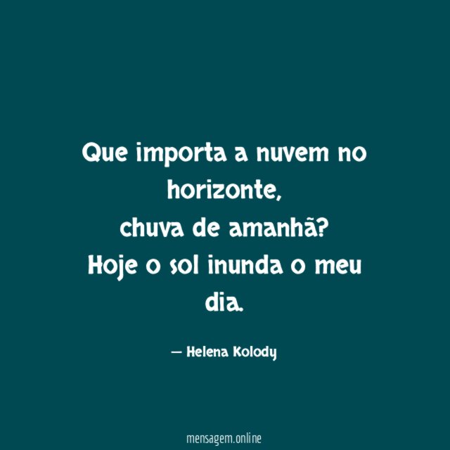 Que importa a nuvem no horizonte