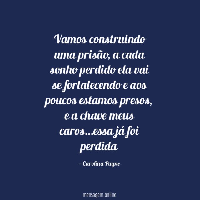 Vamos construindo uma prisão