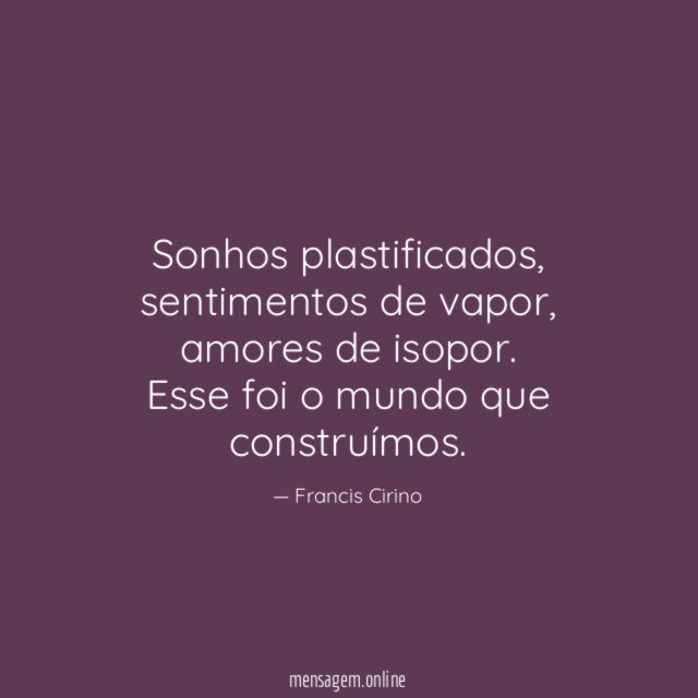 Sonhos plastificados
