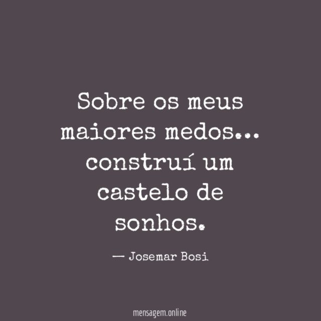 Sobre os meus maiores medos