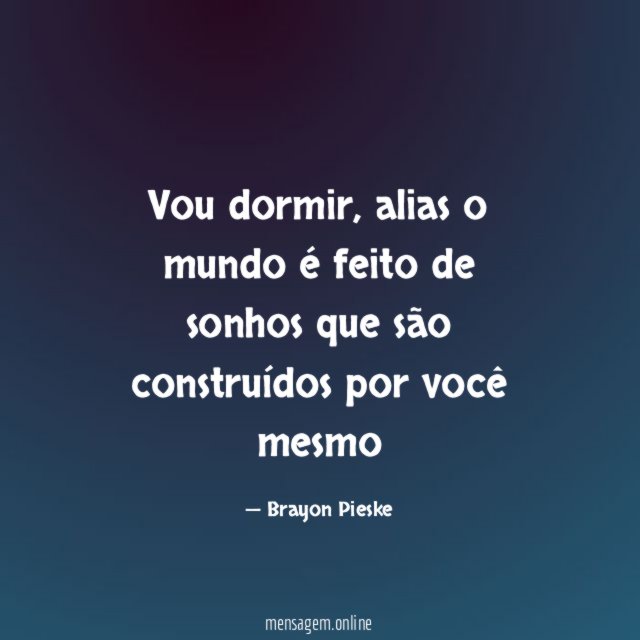 Vou dormir