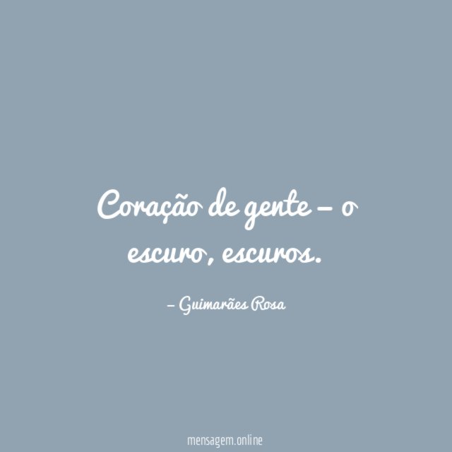 Coração de gente — o escuro