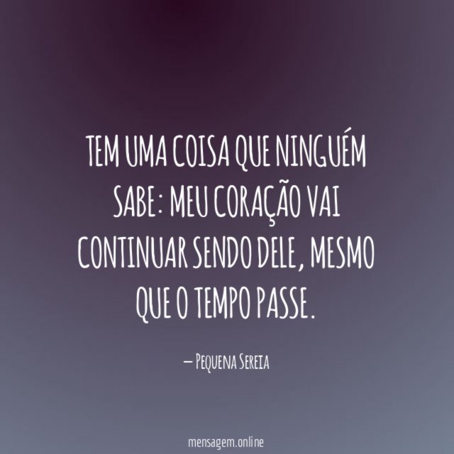 Tem uma coisa que ninguém sabe