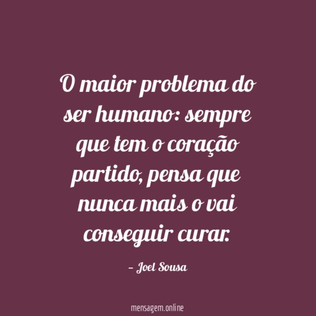 O maior problema do ser humano