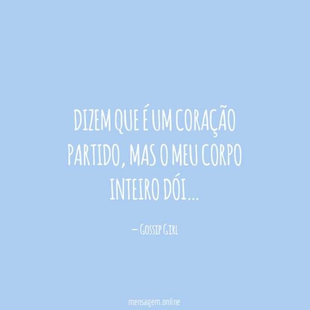 Dizem que é um coração partido