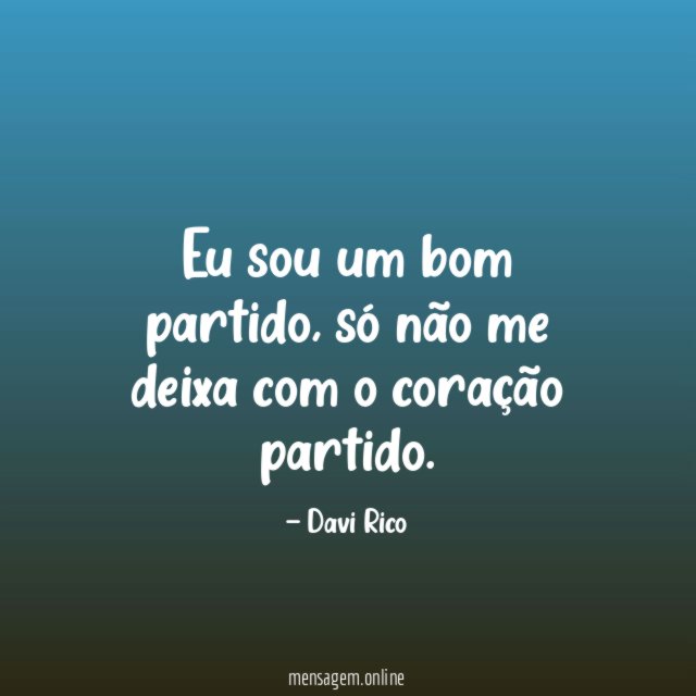 Eu sou um bom partido
