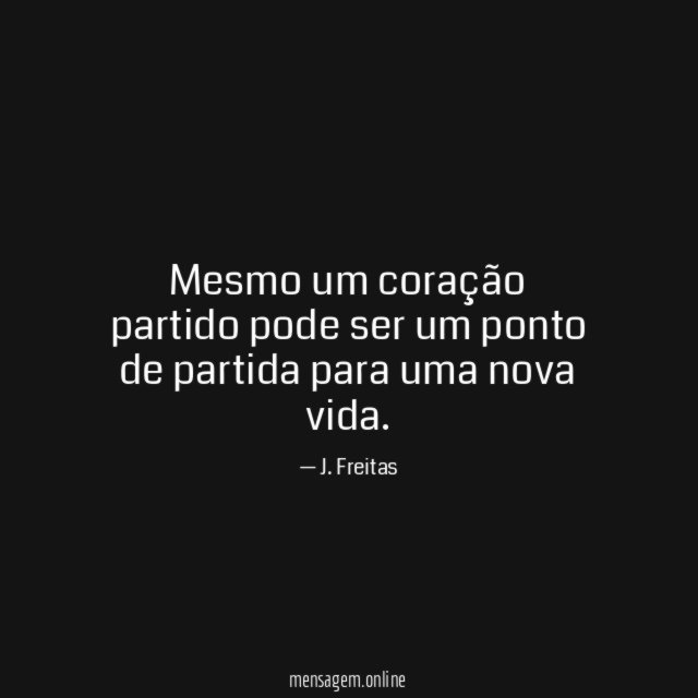 Mesmo um coração partido pode ser um ponto