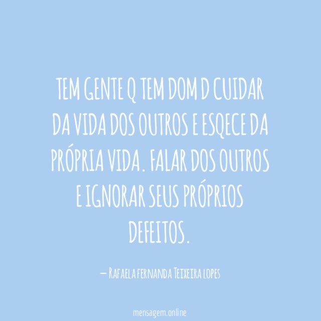 Tem gente q tem dom d cuidar da