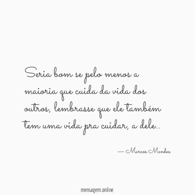 Seria bom se pelo menos a maioria que
