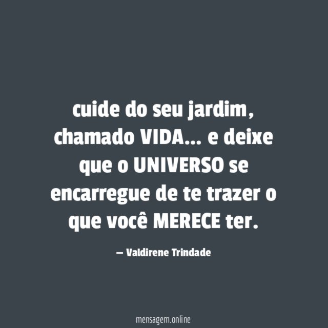 cuide do seu jardim