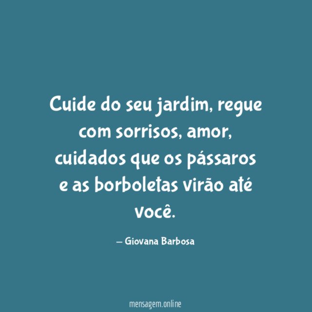 Cuide do seu jardim