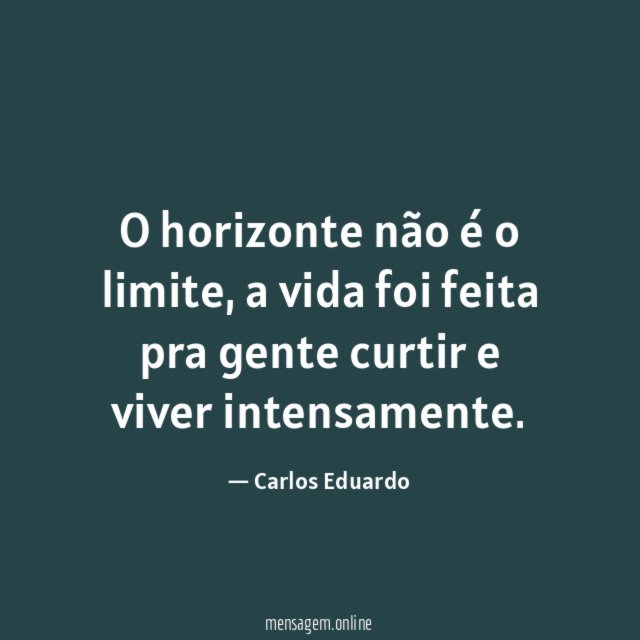 O horizonte não é o limite