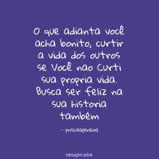 O que adianta você acha bonito