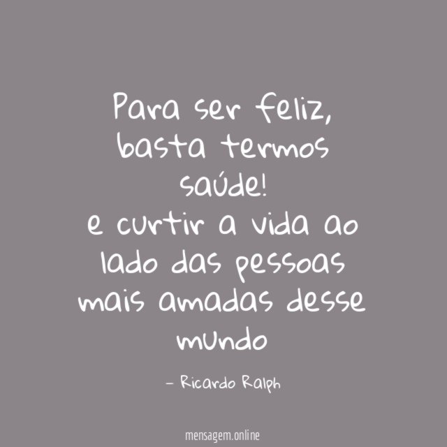 Para ser feliz