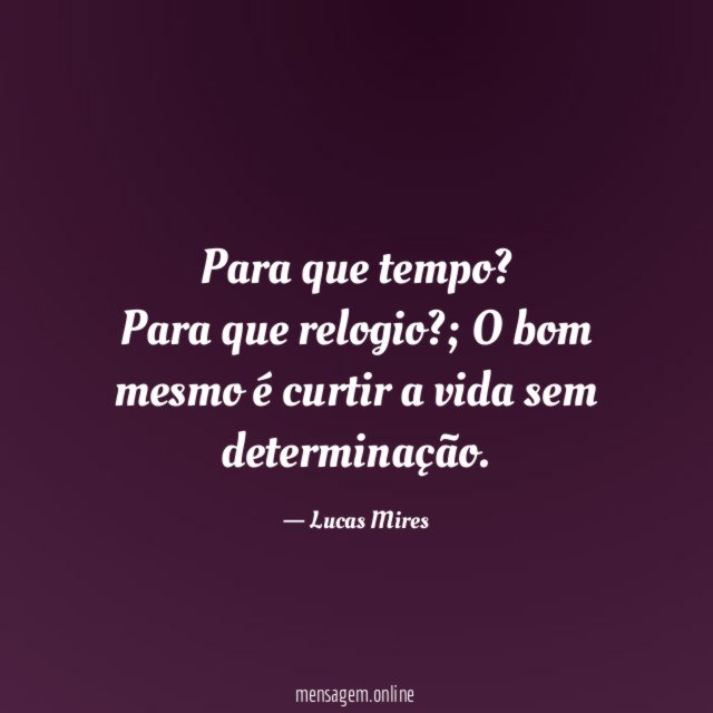 Para que tempo