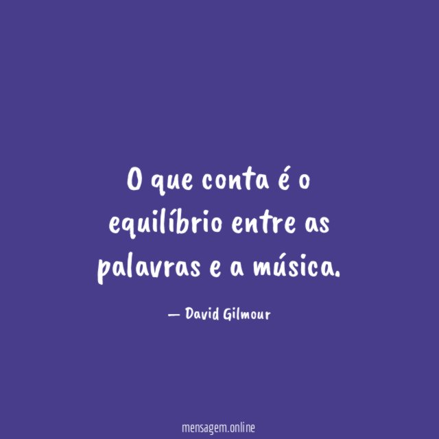 O que conta é o equilíbrio entre as