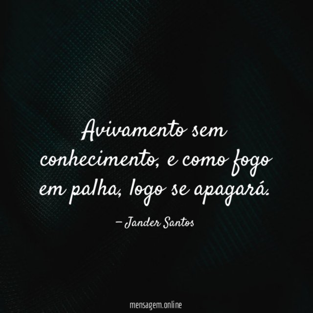 Avivamento sem conhecimento