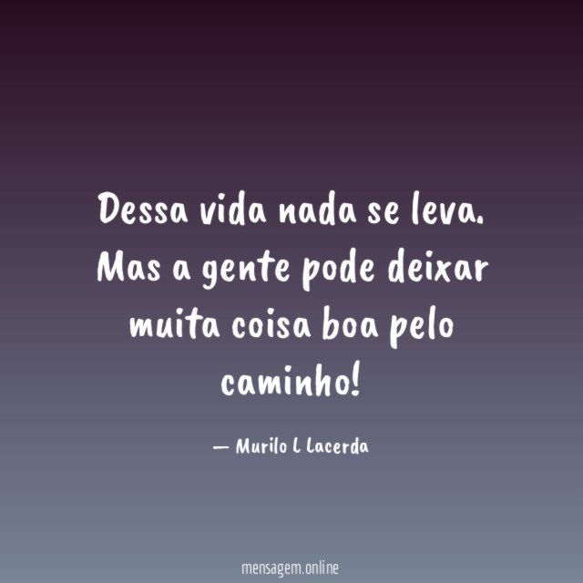 Dessa vida nada se leva