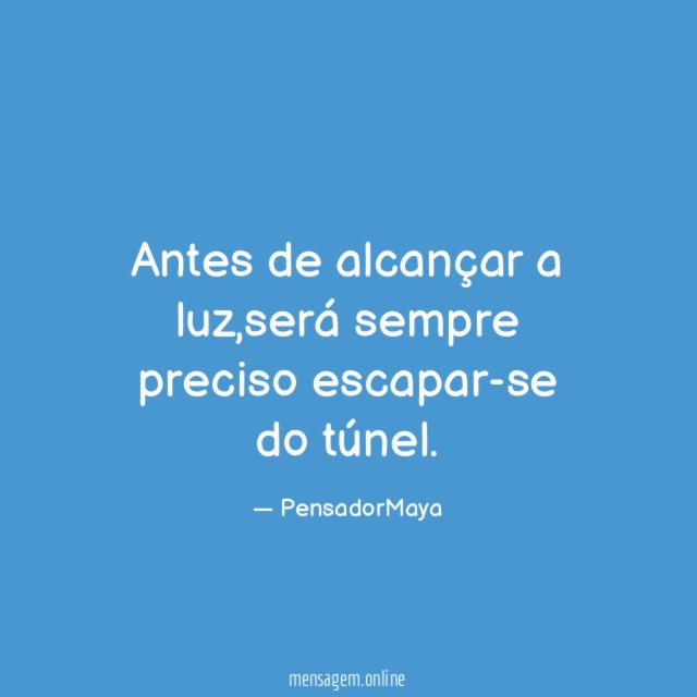 Antes de alcançar a luz