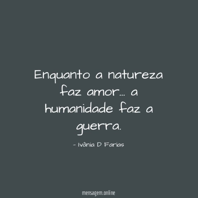 Enquanto a natureza faz amor