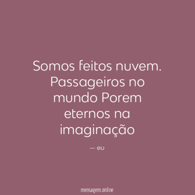 Somos feitos nuvem