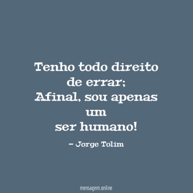 Tenho todo direito de errar