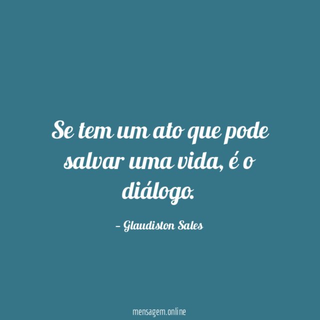 Se tem um ato que pode salvar uma vida