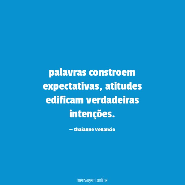 palavras constroem expectativas