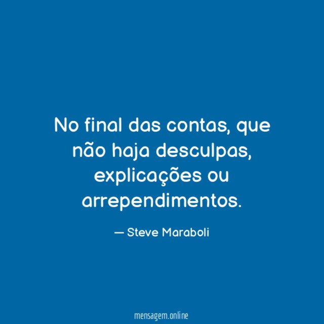 No final das contas