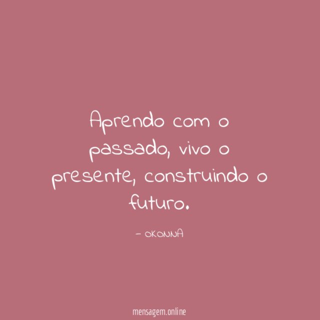 Aprendo com o passado