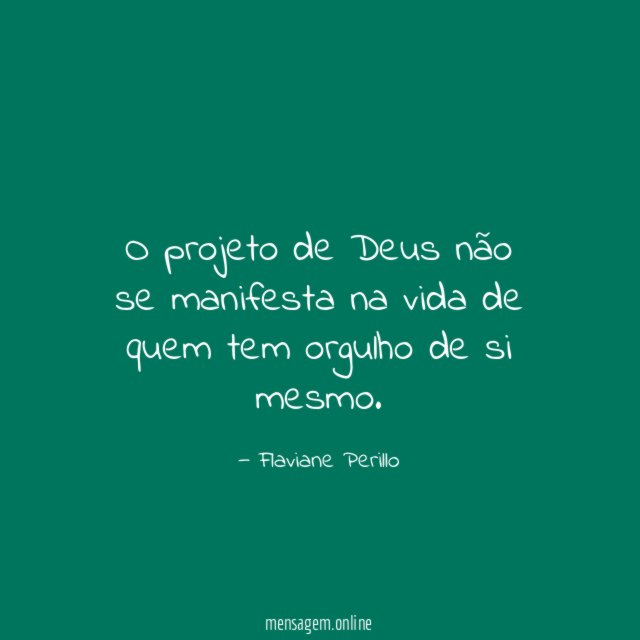 O projeto de Deus não se manifesta na