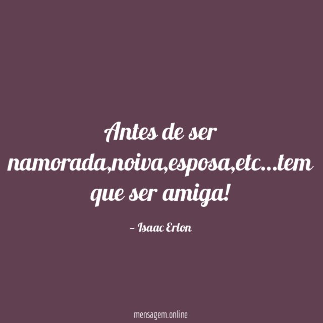 Antes de ser namorada