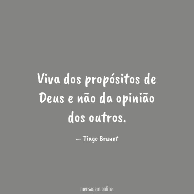 Viva dos propósitos de Deus e não da
