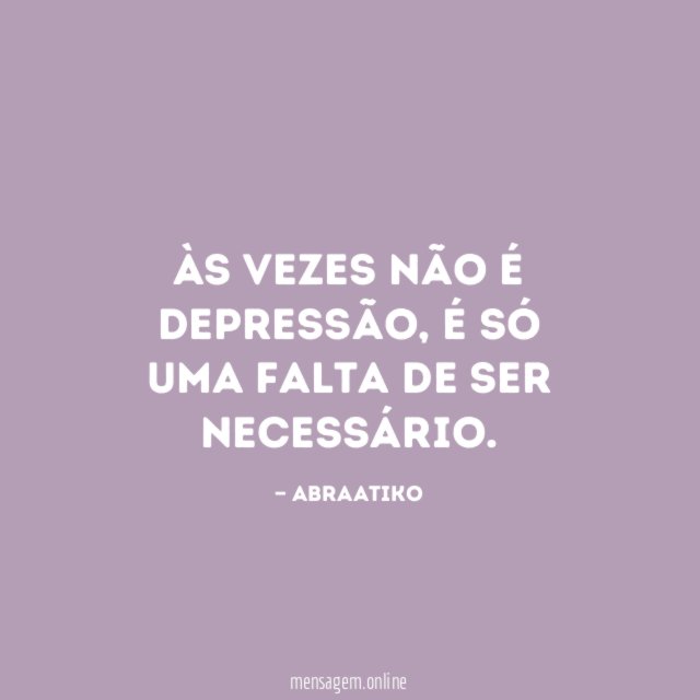 Às vezes não é depressão