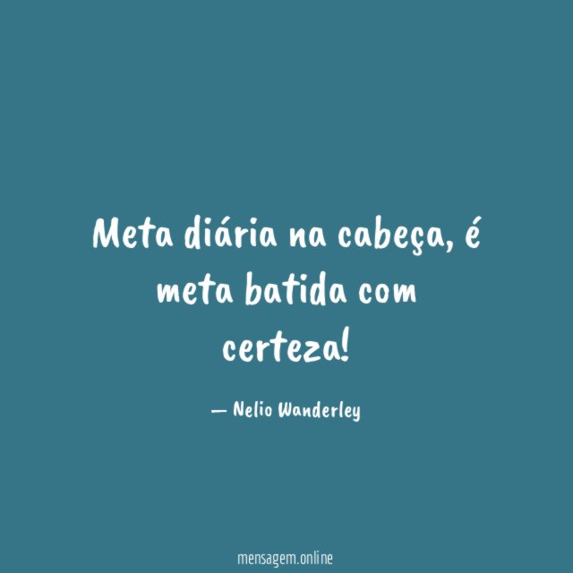 Meta diária na cabeça