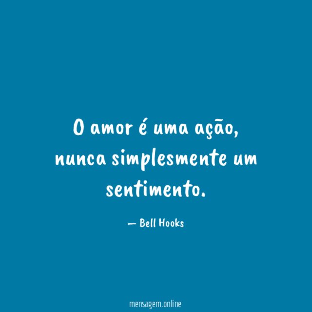 O amor é uma ação