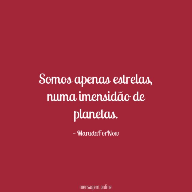 Somos apenas estrelas
