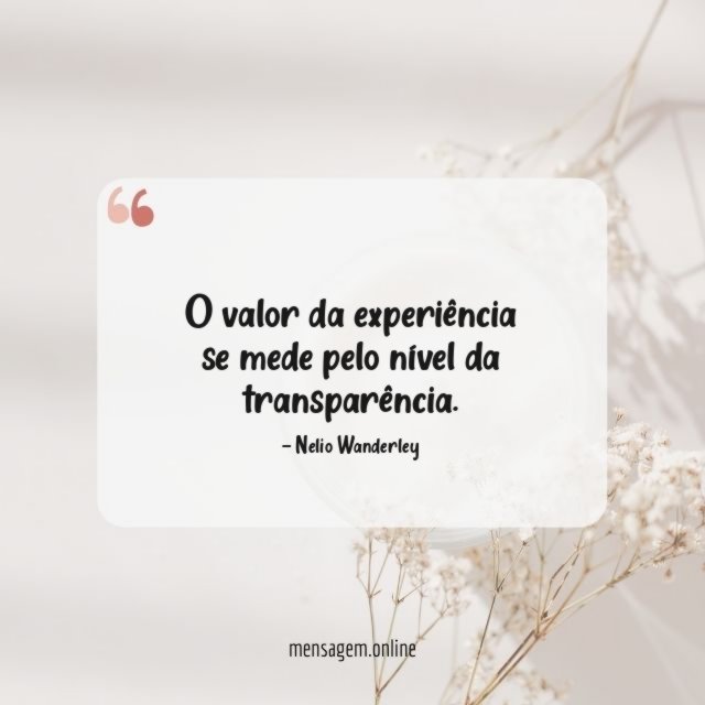 O valor da experiência se mede pelo nível