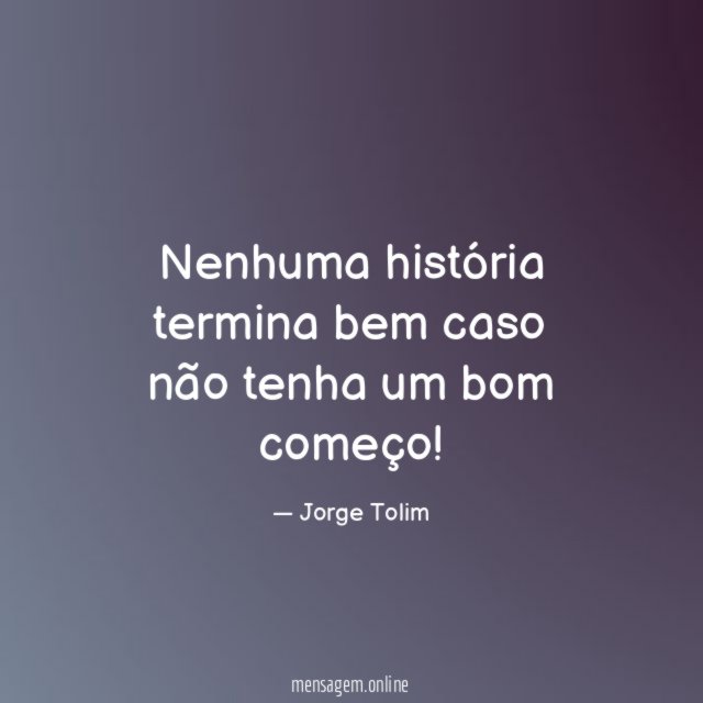 Nenhuma história termina bem caso não tenha um bom