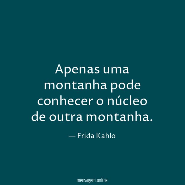 Apenas uma montanha pode conhecer o núcleo de outra montanha