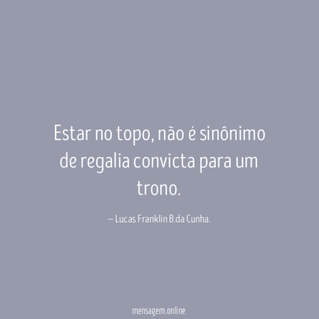 Estar no topo