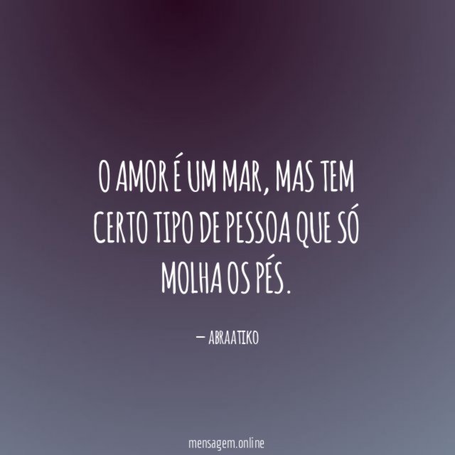 O amor é um mar