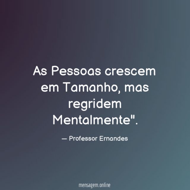 As Pessoas crescem em Tamanho