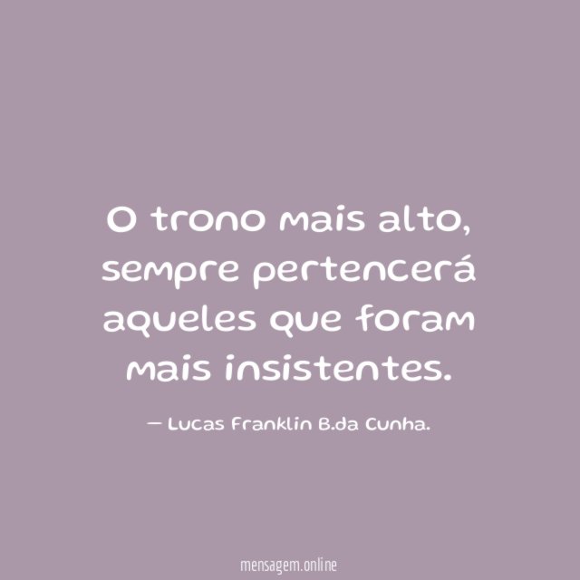 O trono mais alto
