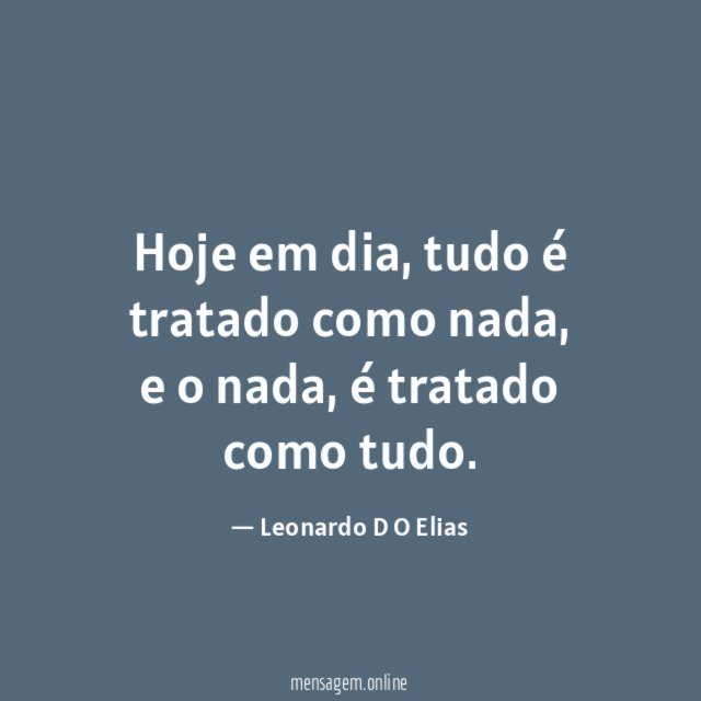 Hoje em dia