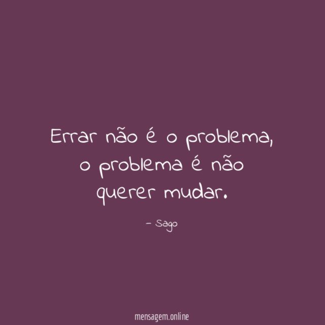Errar não é o problema