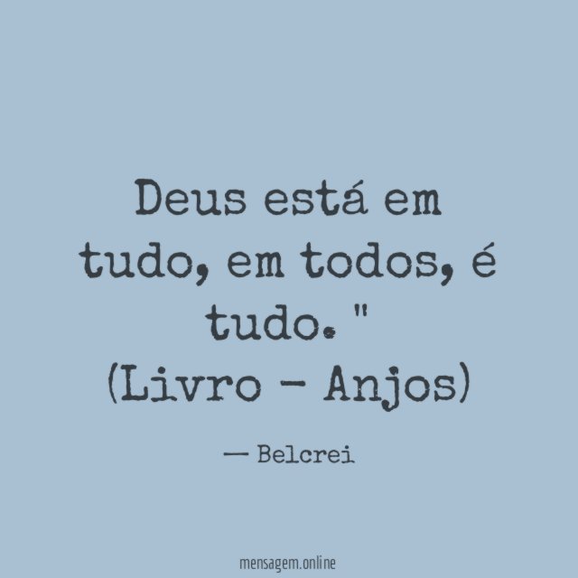 Deus está em tudo